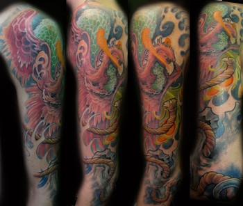 Tattoos - phoenix and rope - 45088